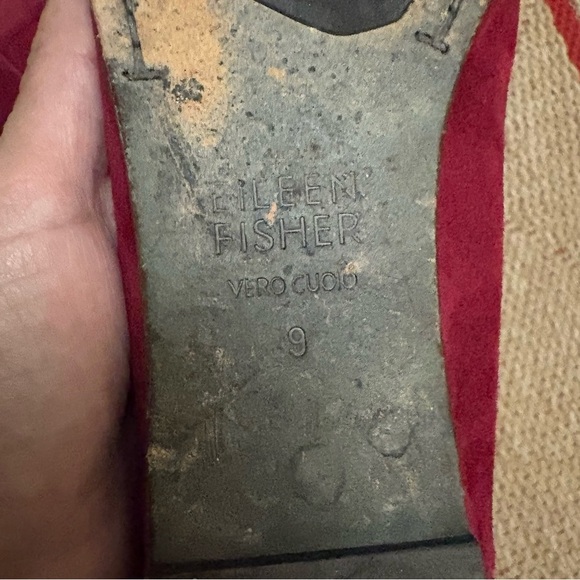 Eileen Fisher Raspberry Suede Ballet Flats - Picture 5 of 5